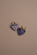 Gingham Heart Hoops
