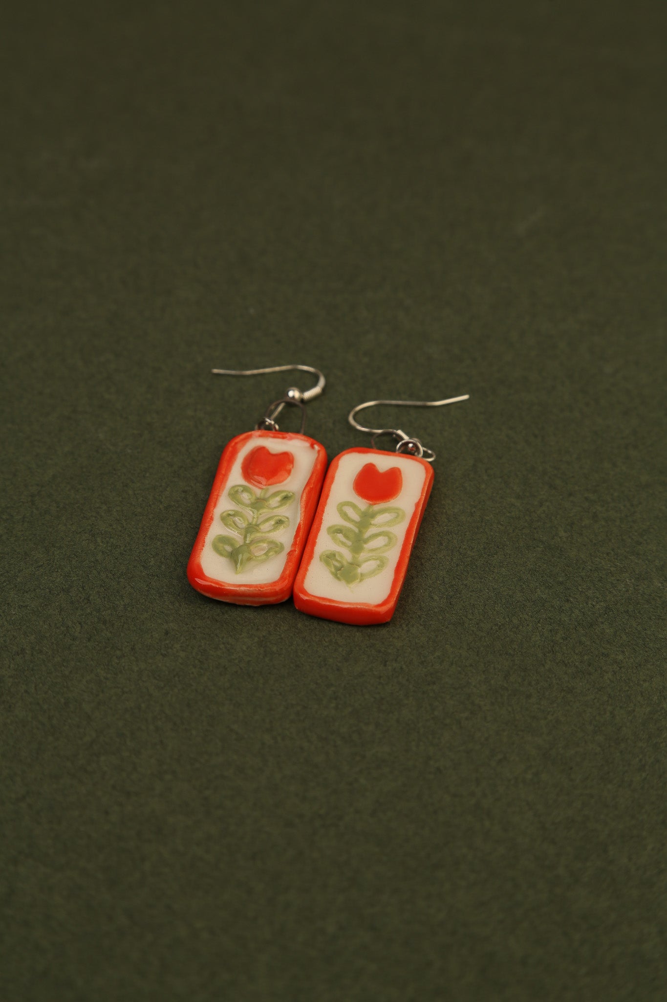 Tulip Tile Earrings