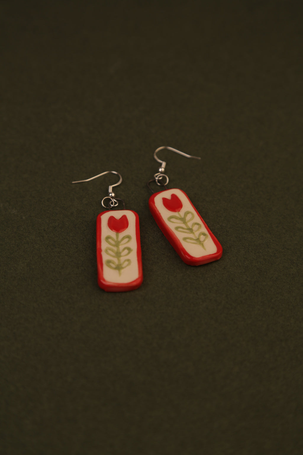Tulip Tile Earrings