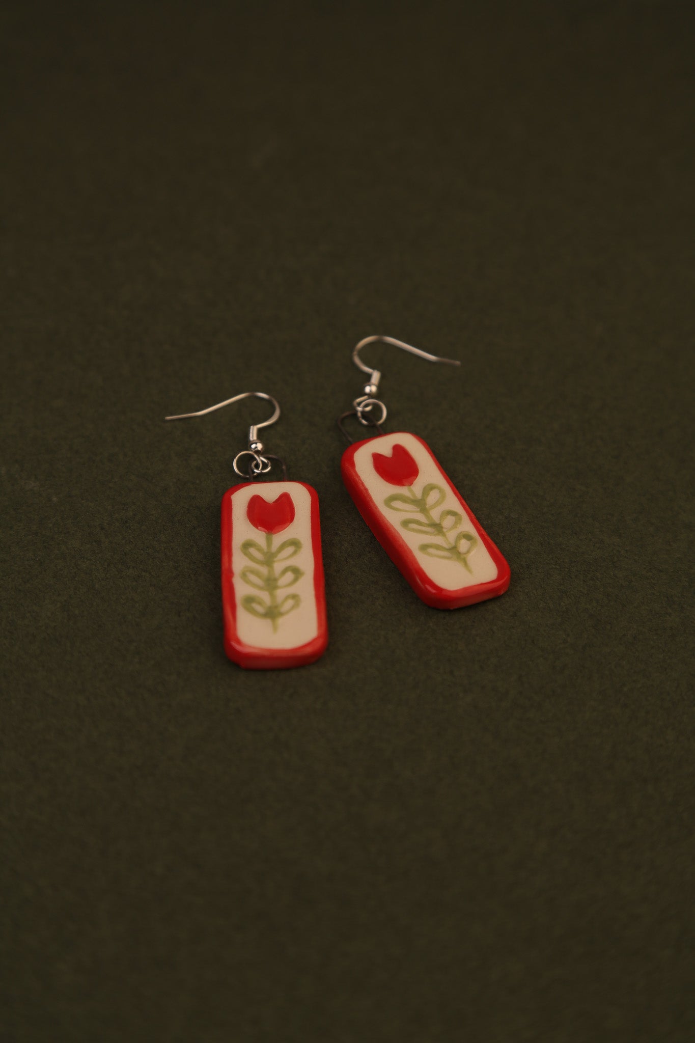 Tulip Tile Earrings
