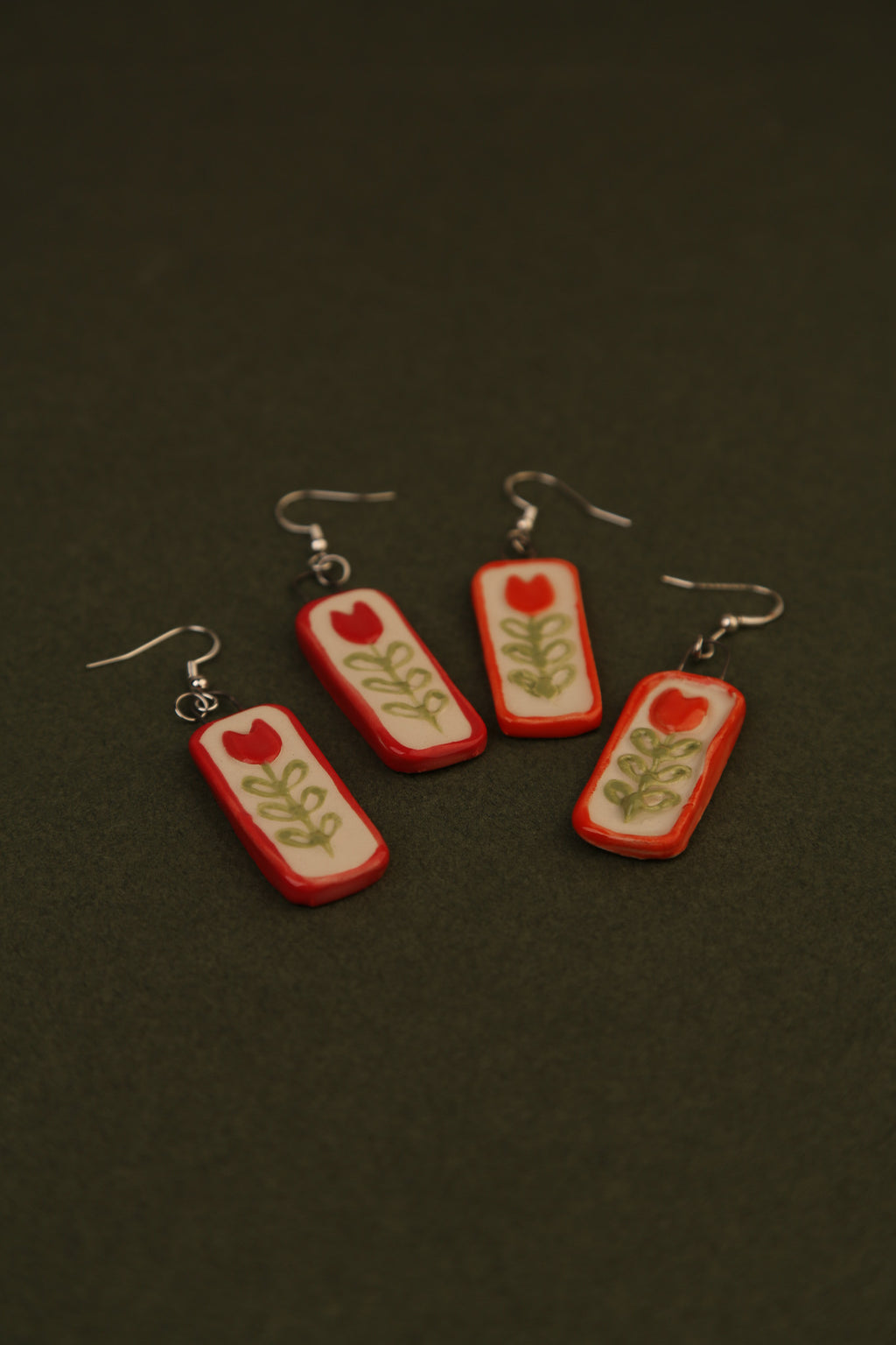 Tulip Tile Earrings