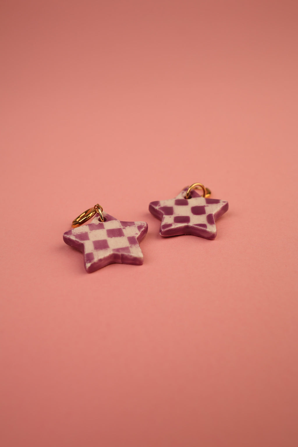 Checkered Star Hoops