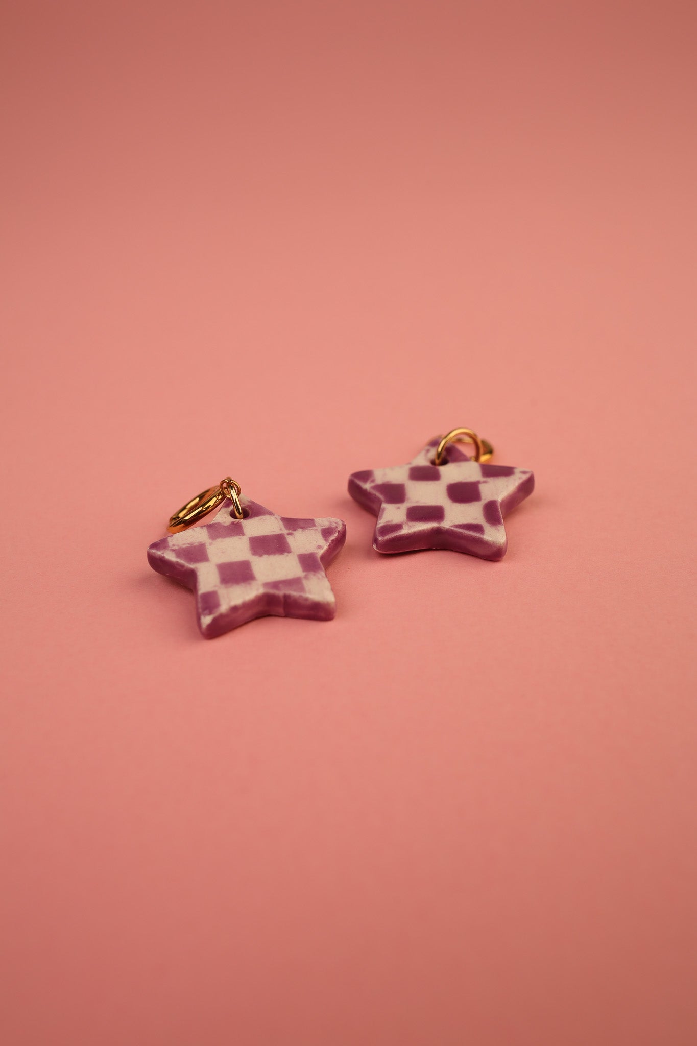 Checkered Star Hoops