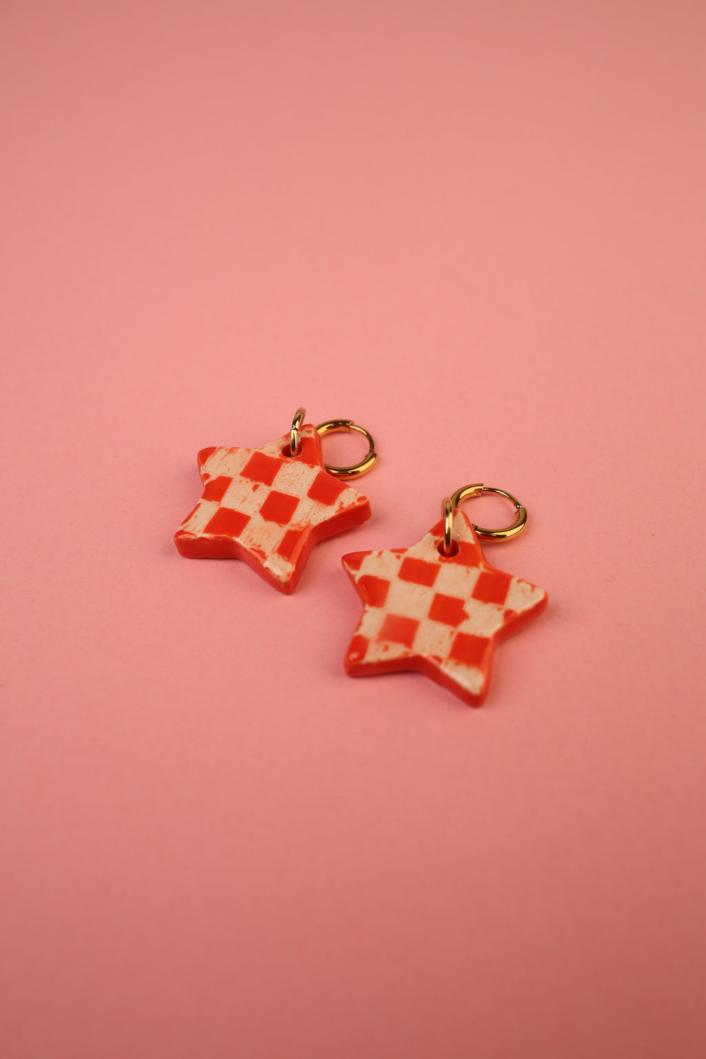 Checkered Star Hoops