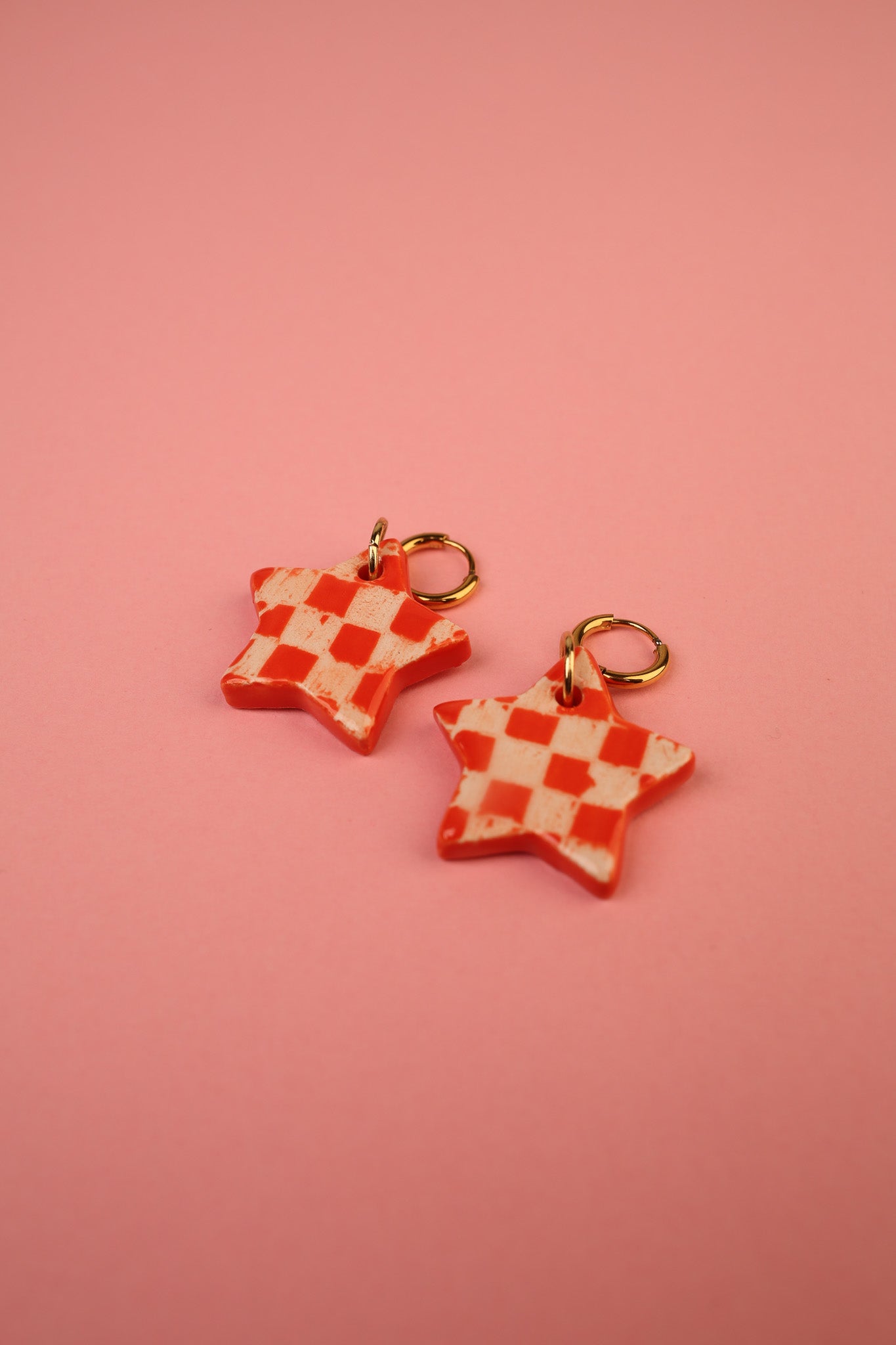 Checkered Star Hoops