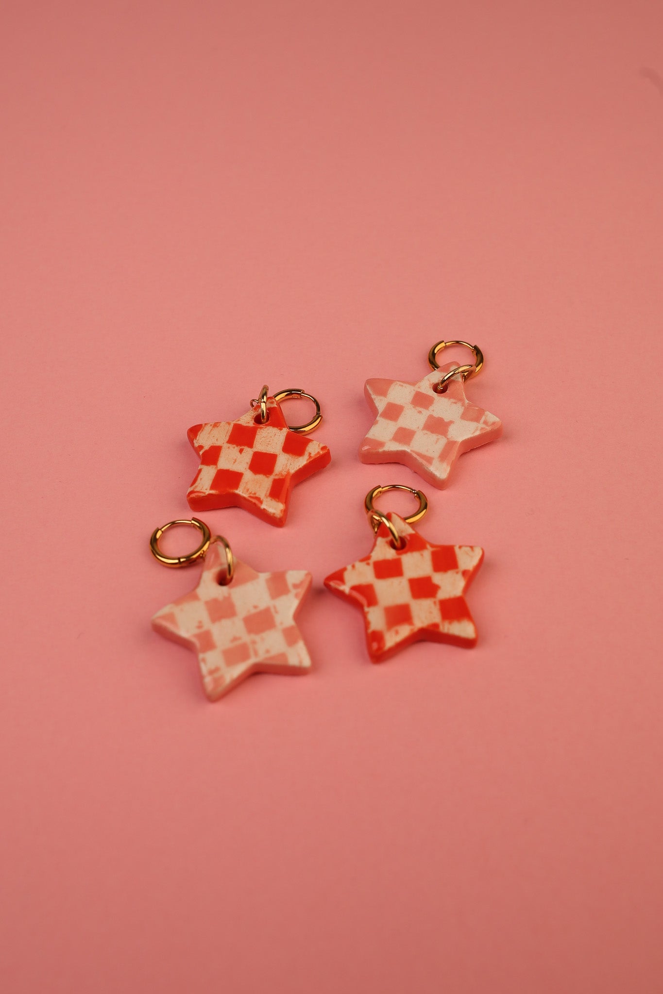 Checkered Star Hoops